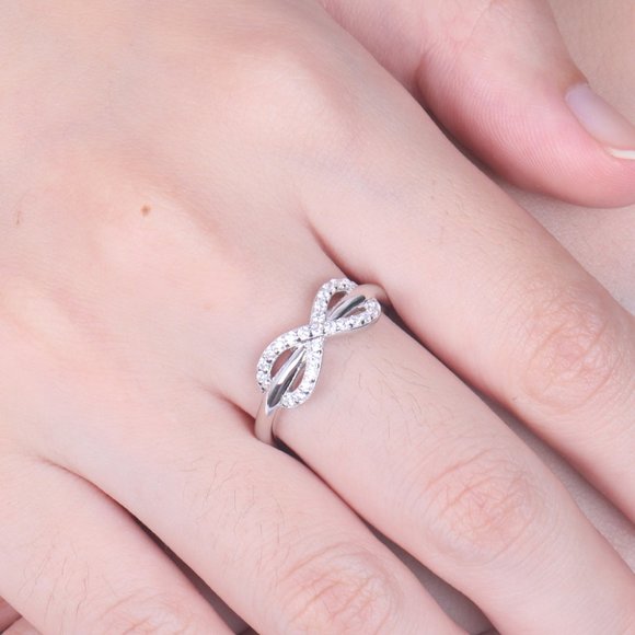 925 silver ring with cz stone, silver jewelry for women, size 6-9 - Picture 3 of 9